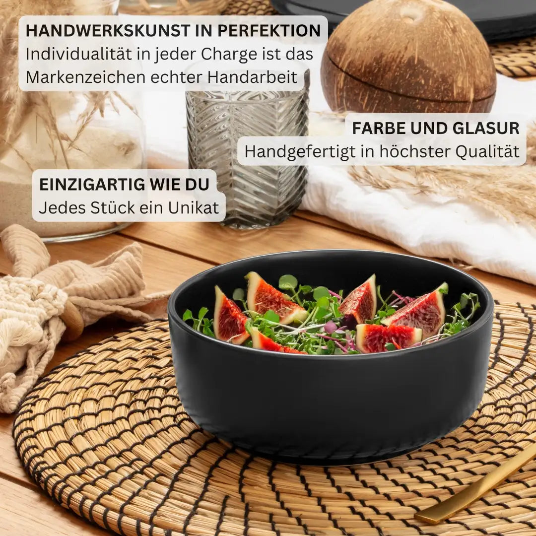 Steingut Geschirrset Madeira, Tafelservice 18 teilig für 6 Personen