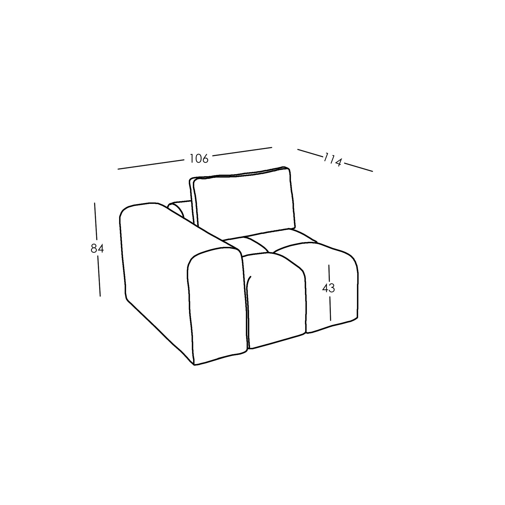 Armrest Module (Klein) Comora (rechts)