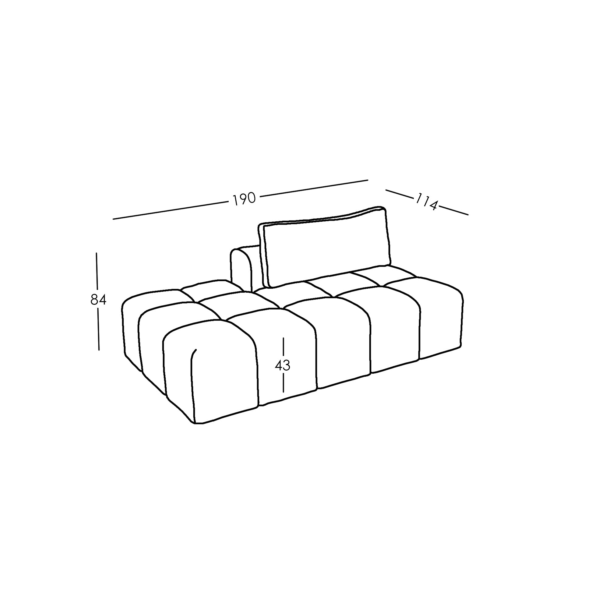 Ottomane Module Comora (links)