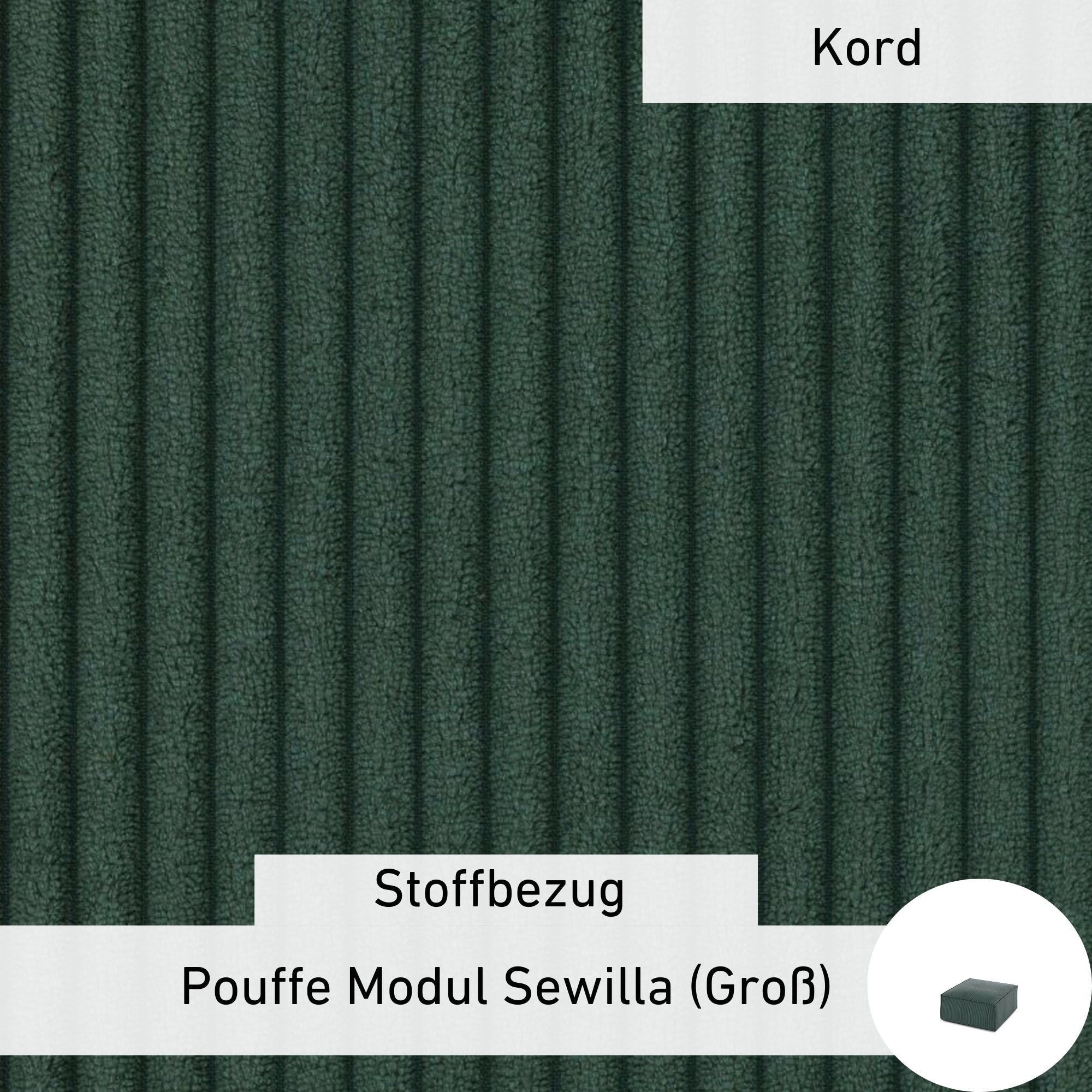Stoffen Hoes - Poef Module Sewilla (Groot)