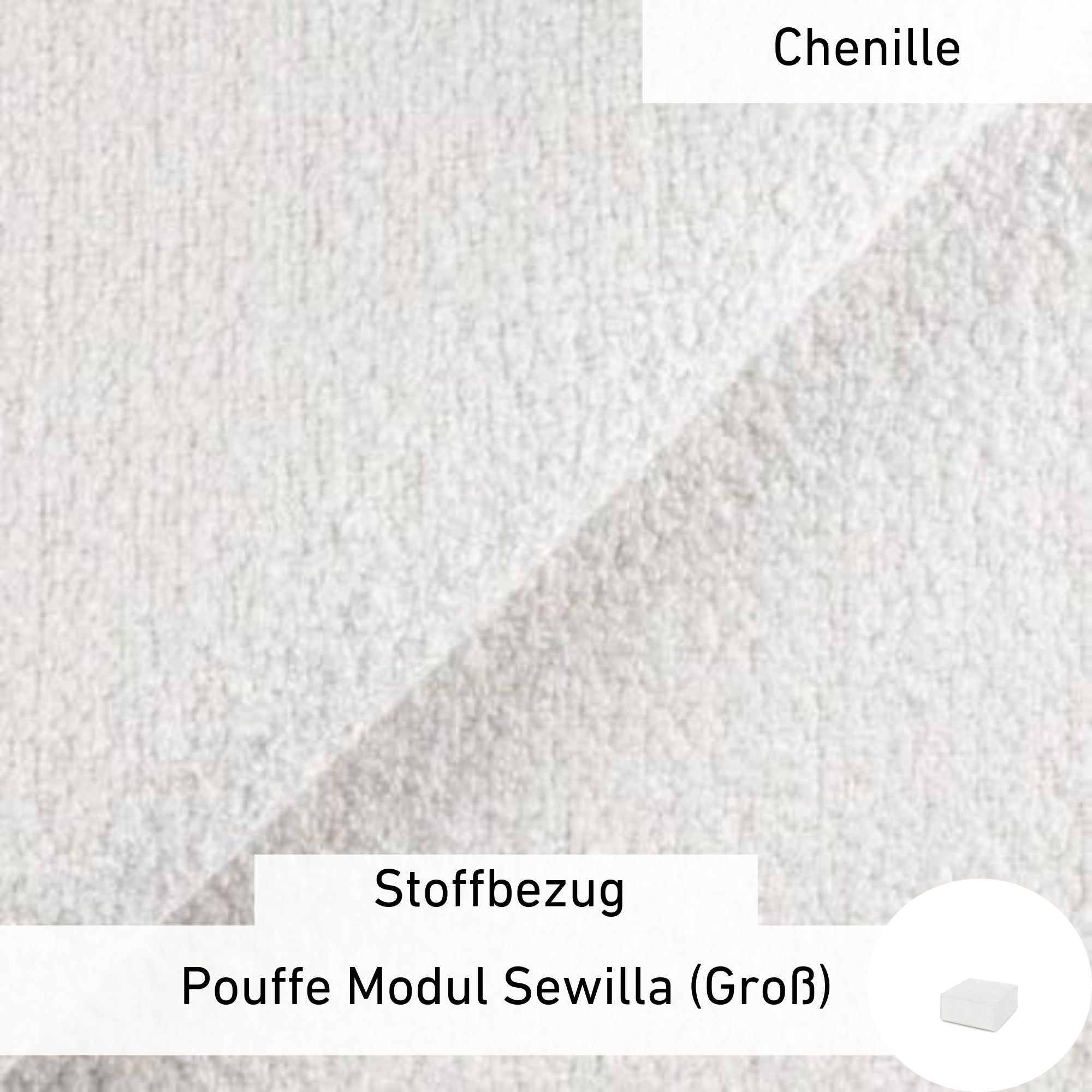 Stoffen Hoes - Poef Module Sewilla (Groot)