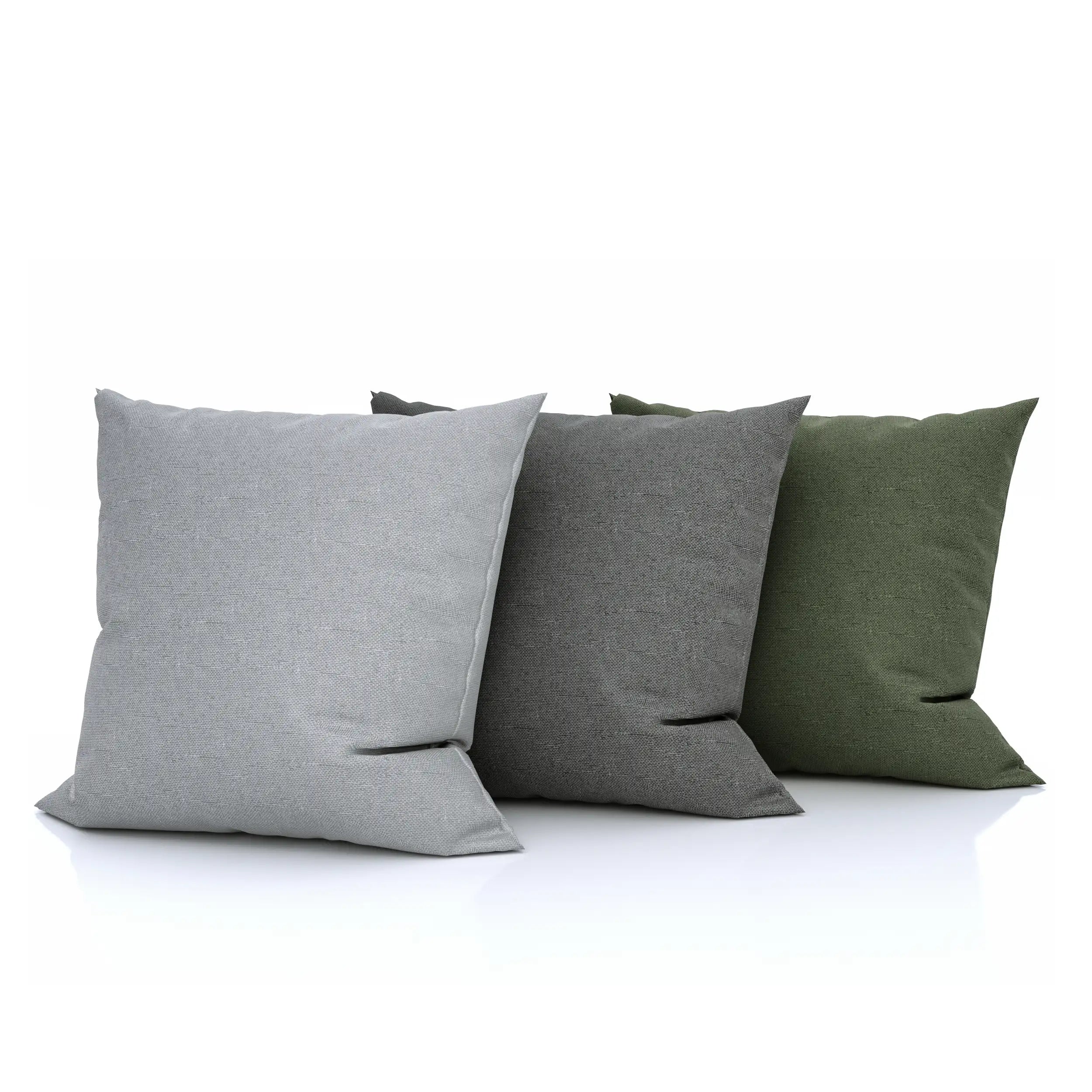 Livinda™ Kussenbundel Grijs/DunkelGrijs/Groen (3er Set)