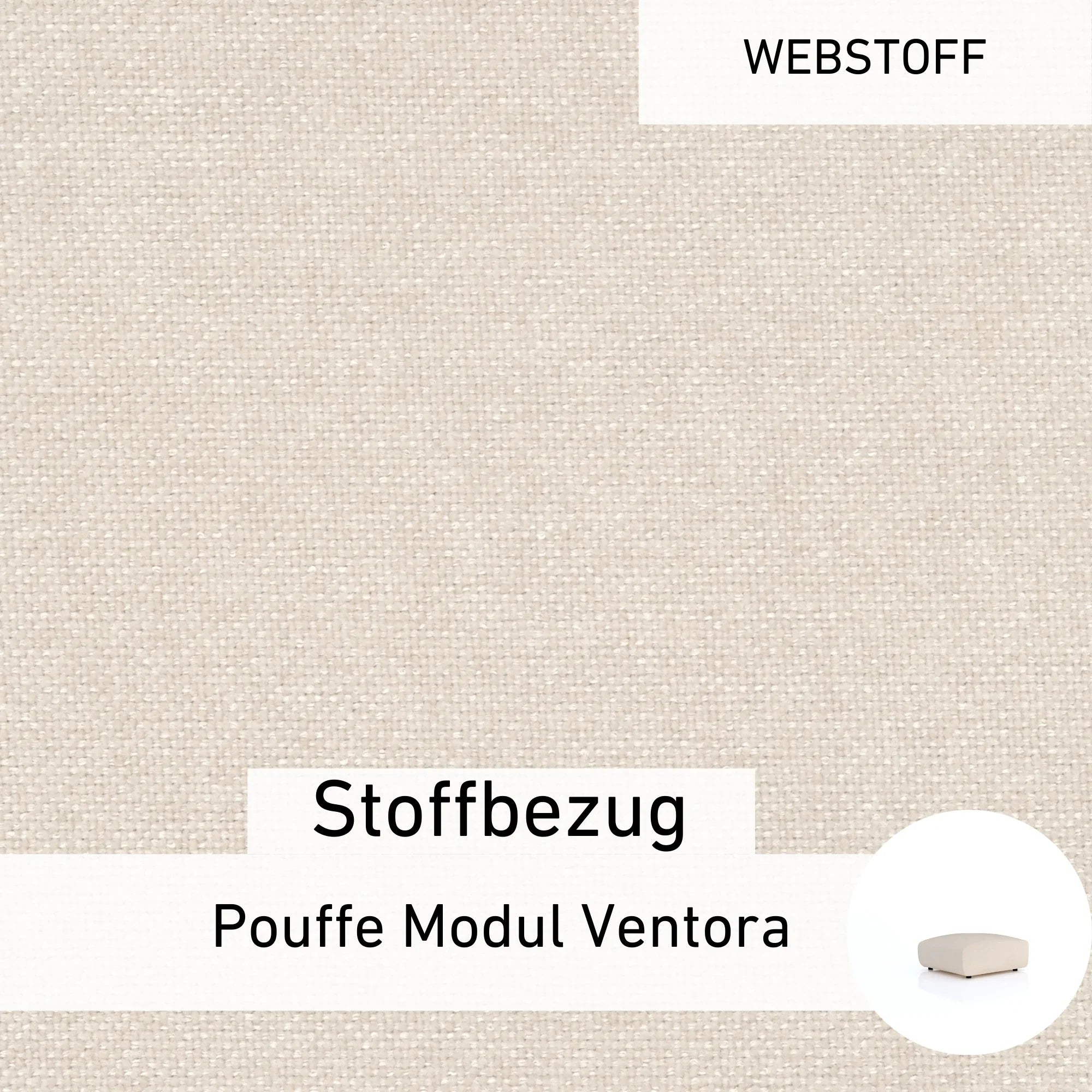 Stoffen Hoes - Poef Module Ventora
