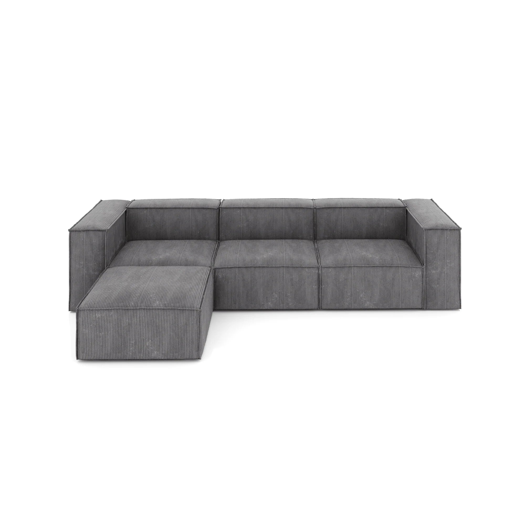 Moduleaire Bank Sewilla (4-Zits) met Pouffe Koord Antraciet