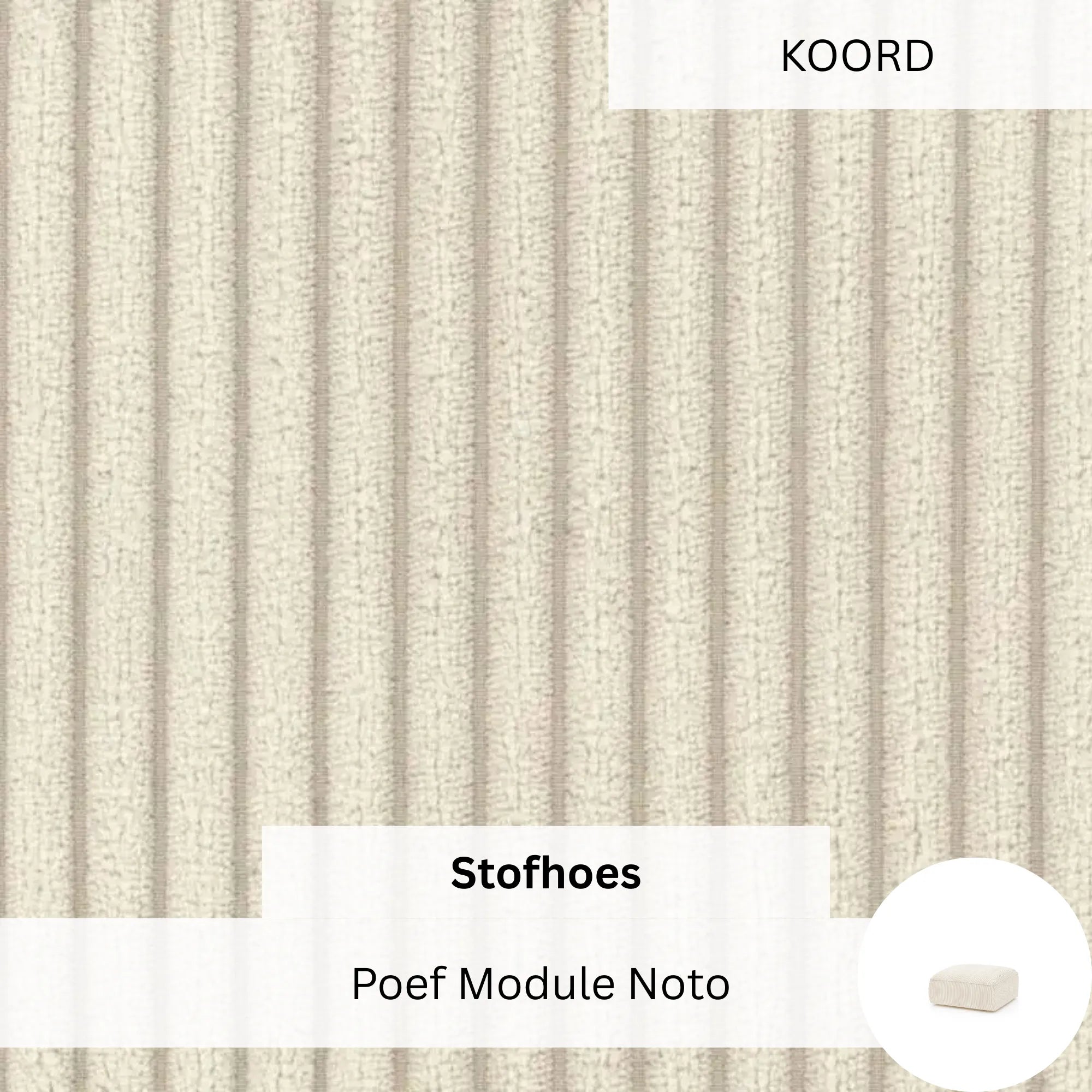 Stoffen Hoes - Poef Module Noto