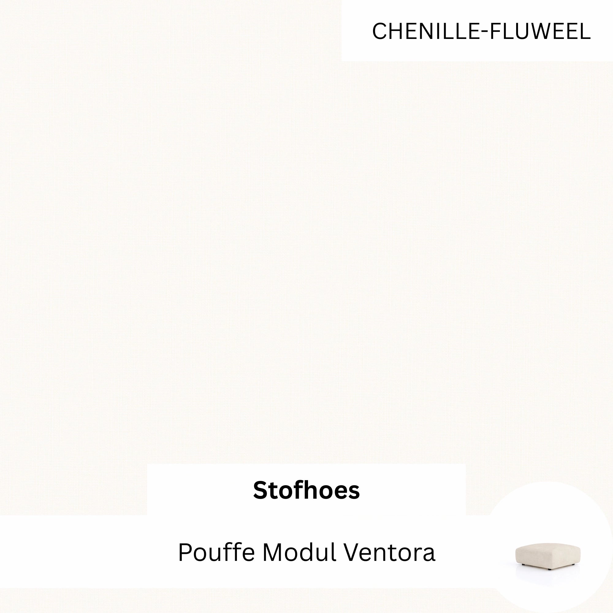 Stoffen Hoes - Poef Module Ventora