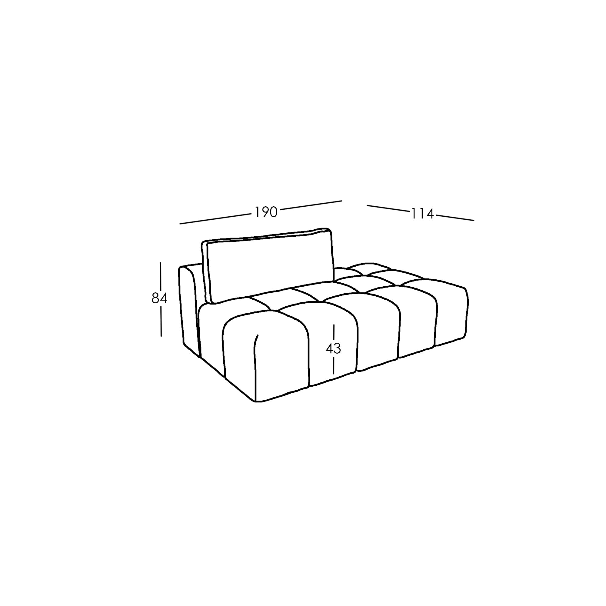 Ottomane Module Comora (rechts)