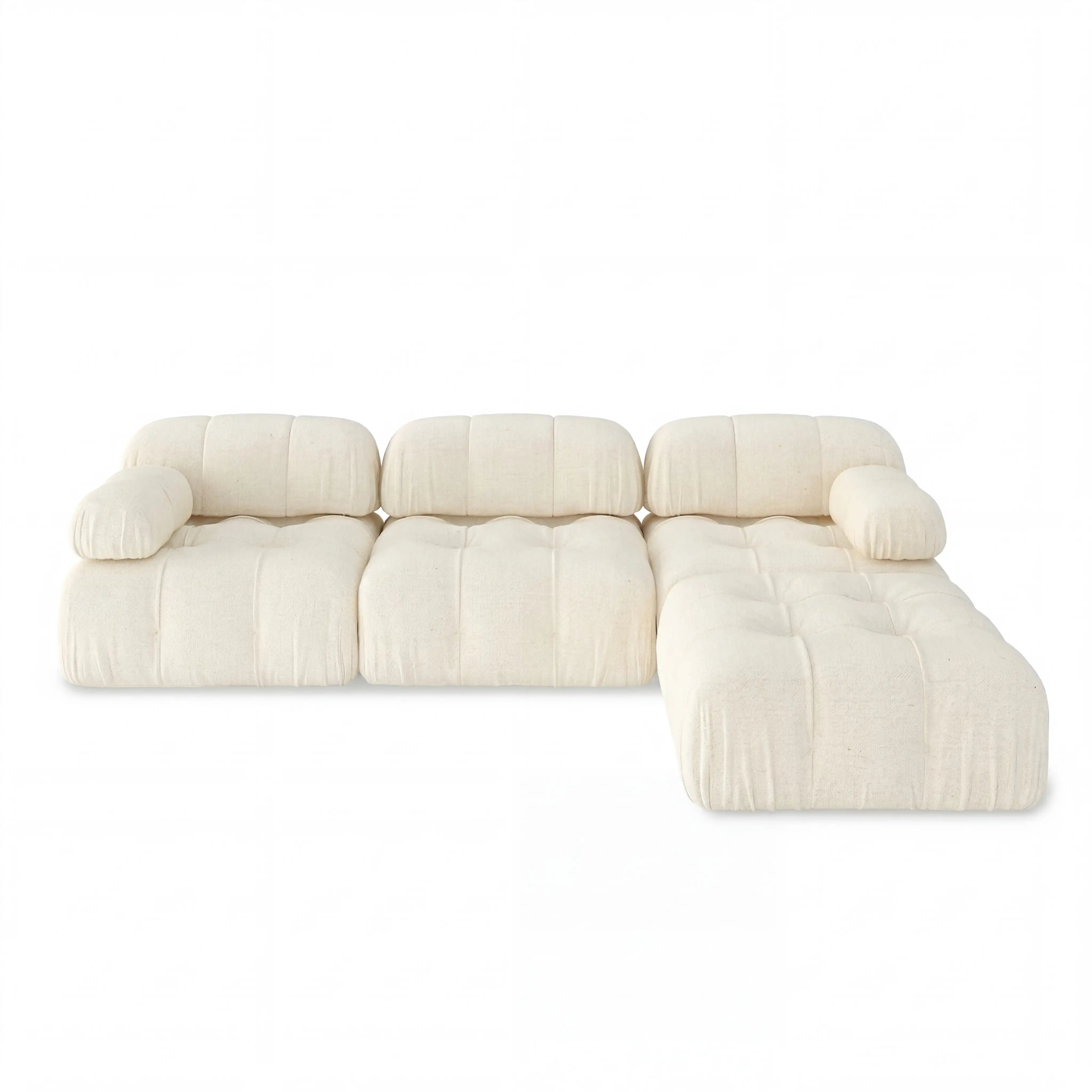 Moduleaire Bank Cloud (4-Zits) met Pouffe