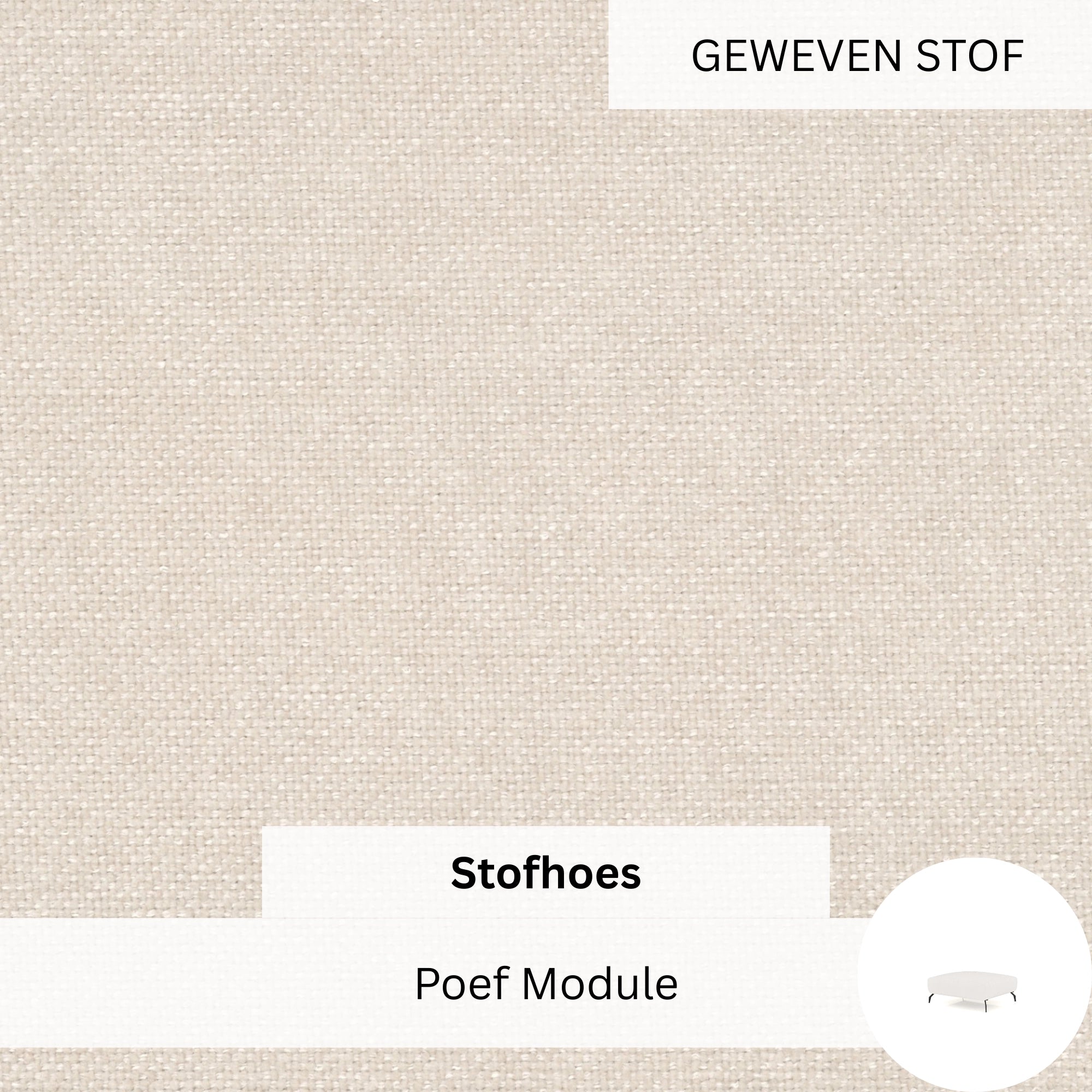 Stoffen Hoes - Poef Module Ventora Lift